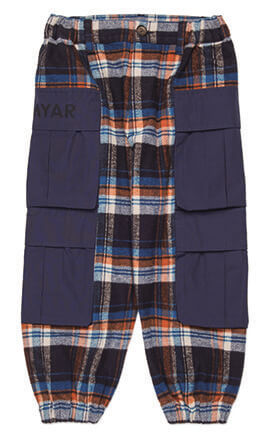 チェック柄カーゴパンツ