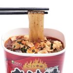 もちもちとした食感がしびれる辛さのスープと相性最高