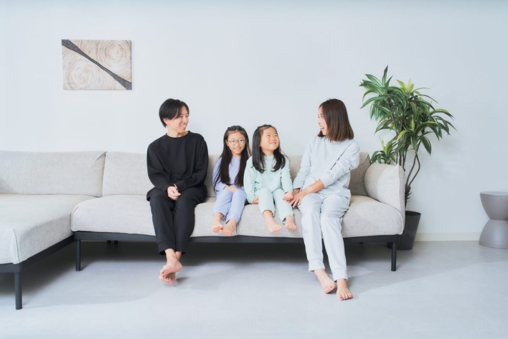 疲労回復ウェア初体験の小孫さんファミリー