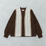 アンダイド×アーバンリサーチ「アルパカ ストライプ カーディガン」￥30,800／2色展開