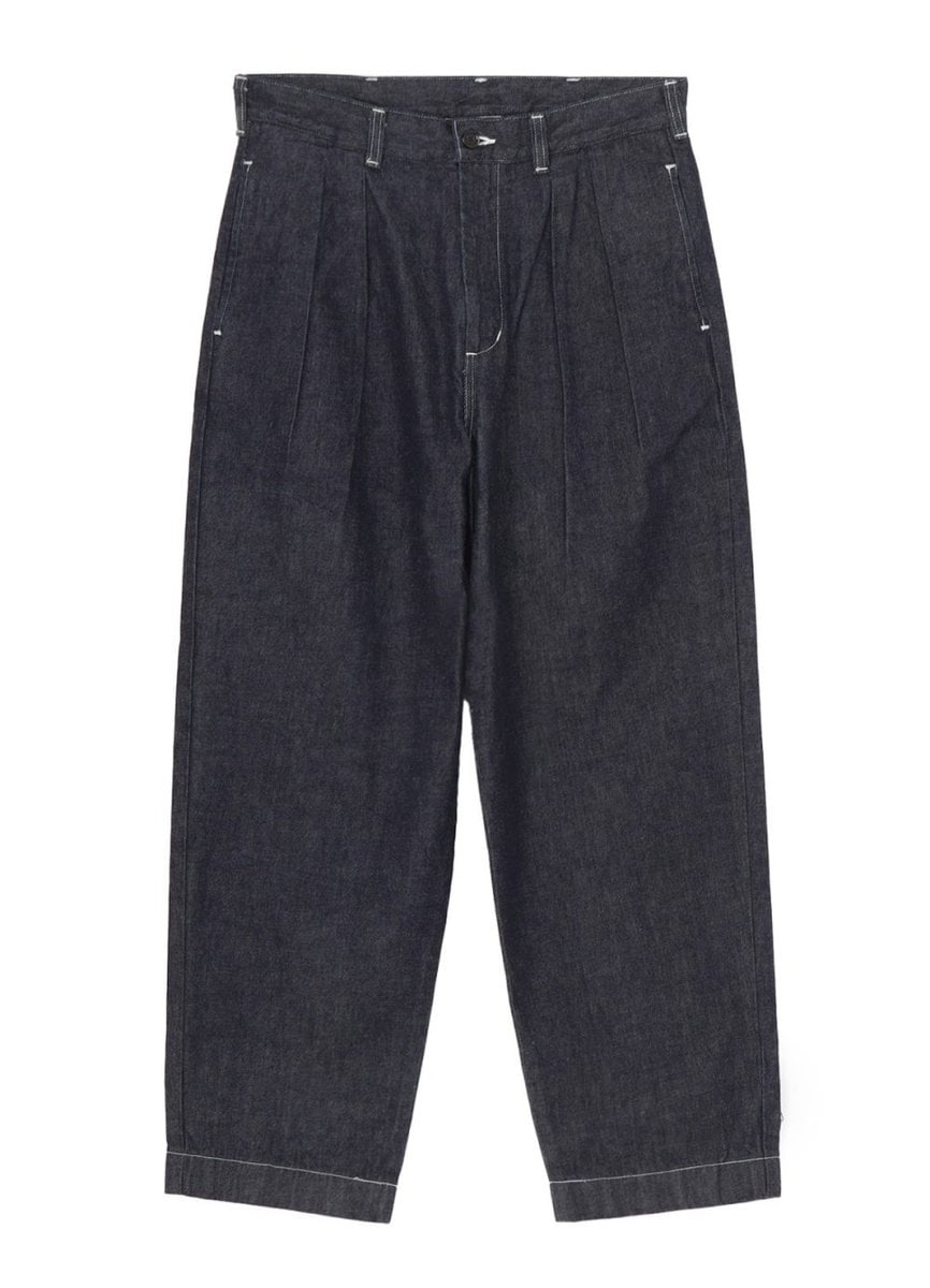 Ground Y × エドウイン「ワイドタックパンツ（インディゴデニム）」￥36,300
