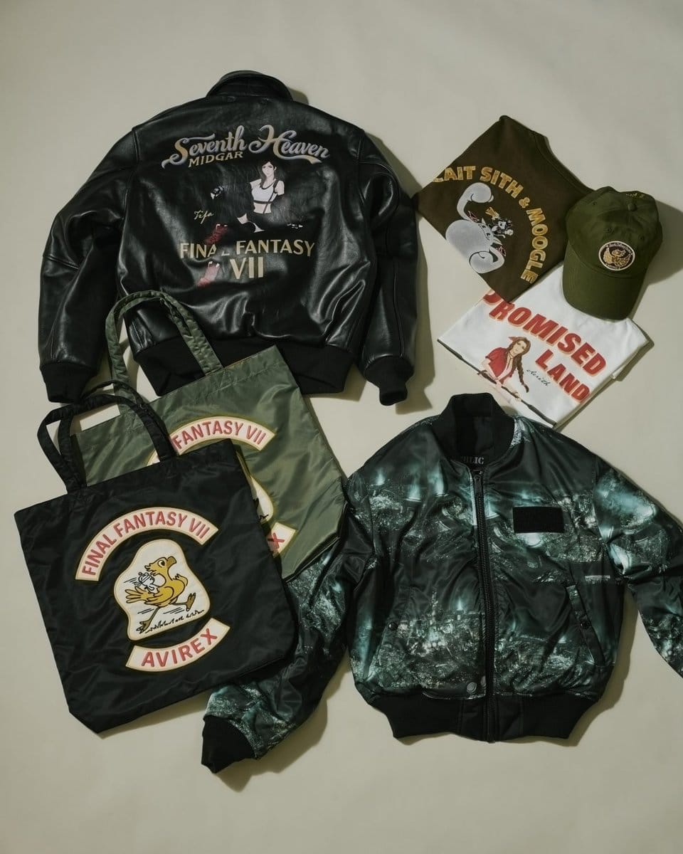 アヴィレックスが長年培ってきたミリタリーヘリテージと「FINAL FANTASY VII REMAKE」が描く重厚で象徴的な世界観を交差させたスペシャルコレクション