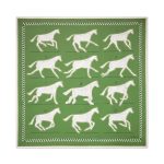 マルベリー「スクエアスカーフ - チョークホース」¥33,000/H70×W70㎝