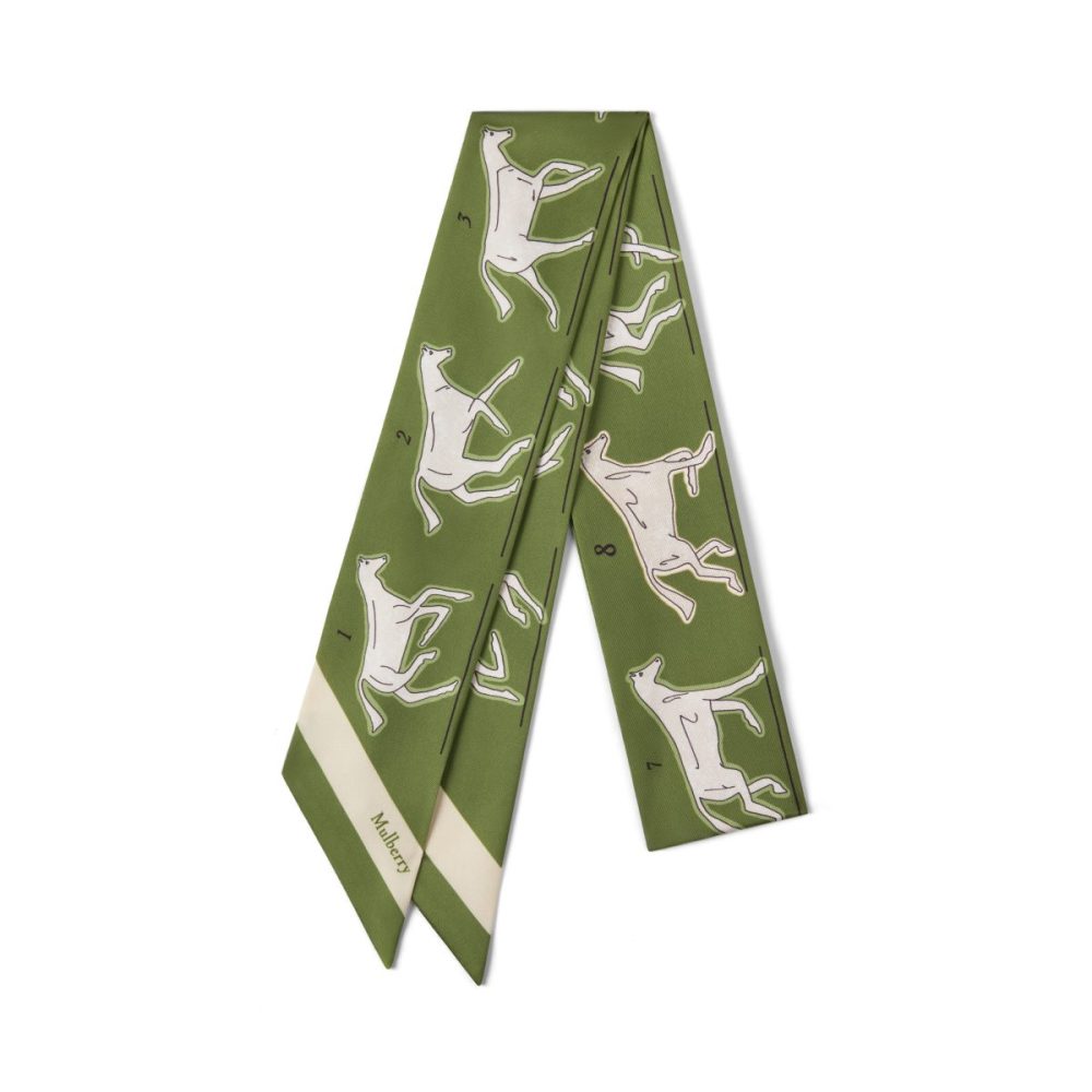 マルベリー「スキニースカーフ - チョークホース」￥18,700／W120×H6㎝