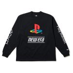 ニューエラ「長袖 オーバーサイズド コットン Tシャツ PlayStation プレイステーション ファミリーマーク ニューエラロゴ」¥7,150/2色展開