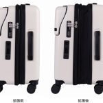 旅先で荷物が増えてもファスナーを開くだけで容量が増える「拡張ファスナー」搭載。 マチ幅が約5cm広がることにより容量を確保