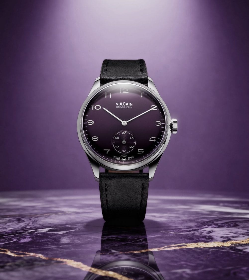ヴァルカン「グランプリ スモールセコンド パープル」￥253,000／自動巻／39㎜径／パワーリザーブは約40時間／50m防水