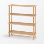無印良品「手軽に組み立てられる木製シェルフ棚4段 オーク材突板」¥19,900
