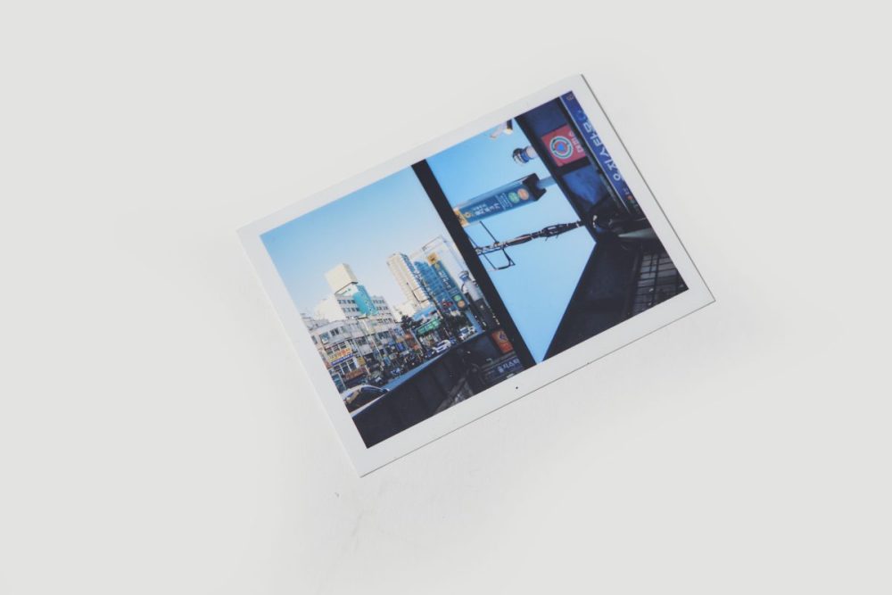 風景写真もハーフサイズになることで、アート感のある仕上がりに