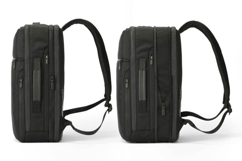 ファスナーを開くことで容量を増やせる「エキスパンド機能」