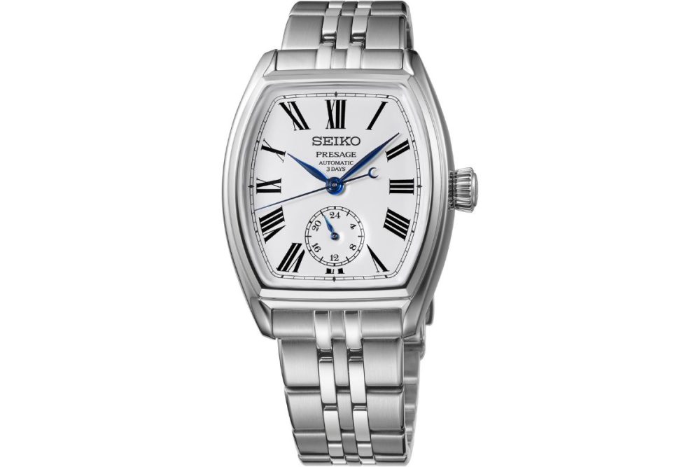セイコー プレザージュ「クラシックシリーズ クラフツマンシップ 琺瑯ダイヤル（SART013）」￥231,000／H46.0×W35.9㎜（りゅうず含まず）／日常生活用強化防水（5気圧）／パワーリザーブは約72時間