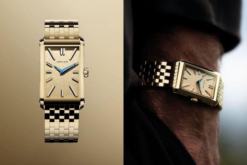 コーニッシュ「ヴィジョネア イエローゴールドオンブレスレッド」￥82,500／クオーツ／24×39.5㎜／5気圧防水