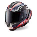 TEAMグラフィックのブラックカーボン/レッド蛍光/ダークブルーマットカラー