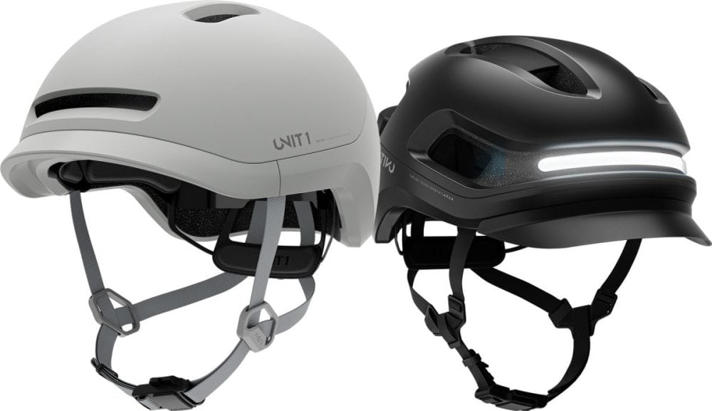 自転車等の利用者の頭部を守るだけでなく、利用者の存在を周囲の車両運転者に認識させることができるヘルメット、UNIT 1の「スマートヘルメット」