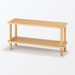 無印良品「手軽に組み立てられる木製シェルフ棚2段 オーク材突板」¥9,990