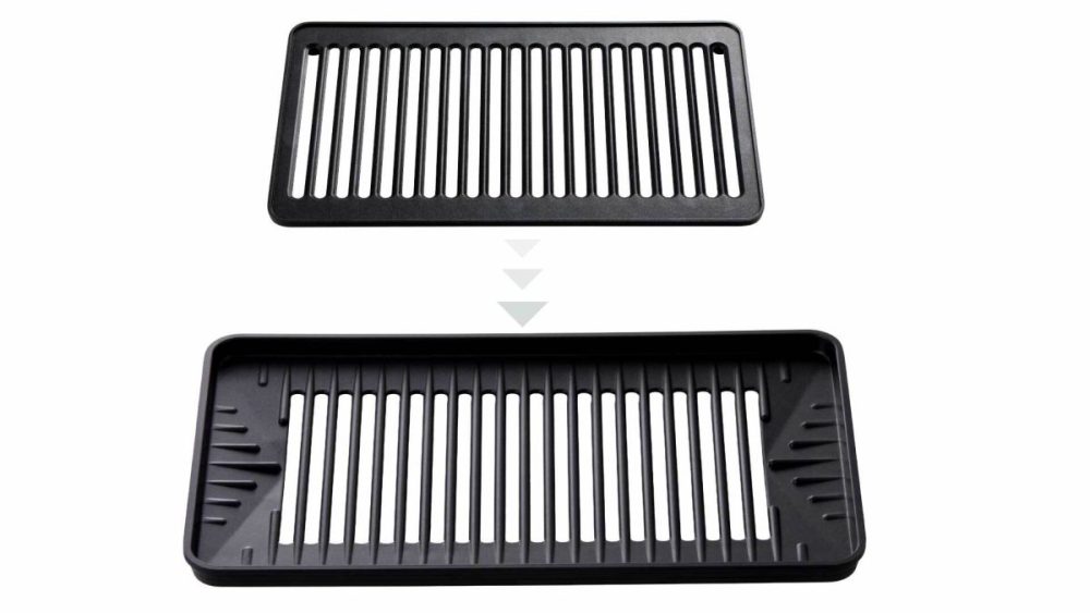 独自設計で煙・油ハネを大幅カットする超少煙性能を更なる追求した新型プレートを採用