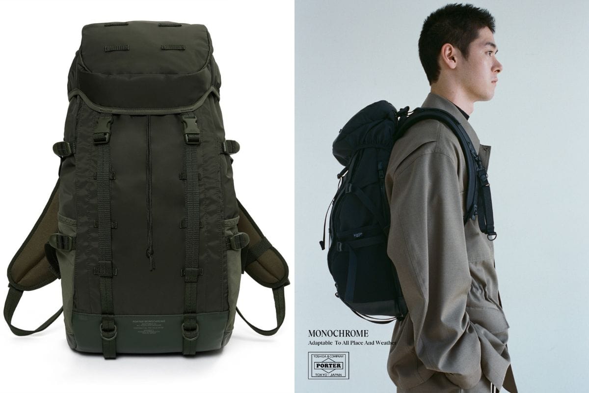PORTER「MONOCHROME バックパック」¥143,000/2色展開