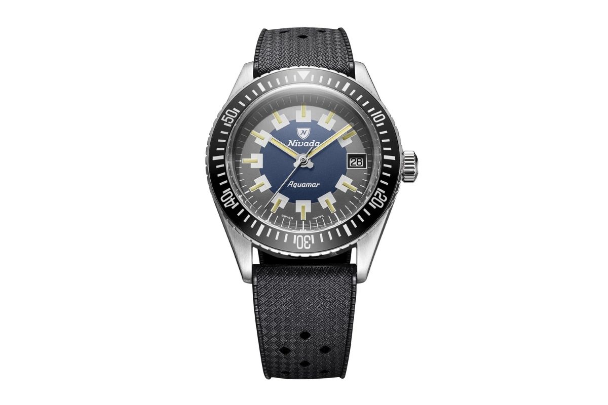 ニバダ・グレンヒェン「アンタークティックダイバーヴィンテージアクアマー」￥203,500／自動巻／38㎜径／パワーリザーブ約38時間／20気圧防水