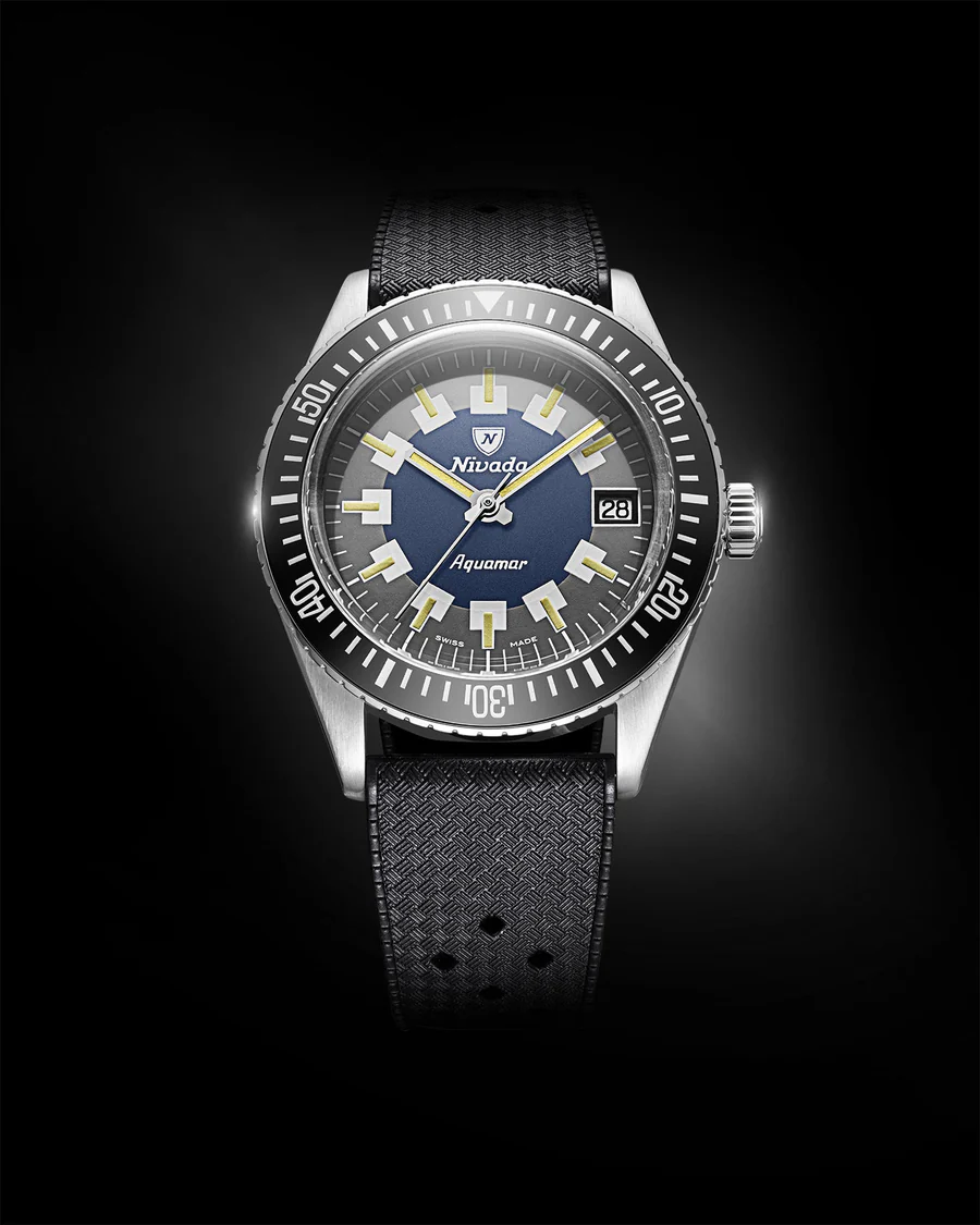 ニバダ・グレンヒェン「アンタークティックダイバーヴィンテージアクアマー」￥203,500／自動巻／38㎜径／パワーリザーブ約38時間／20気圧防水