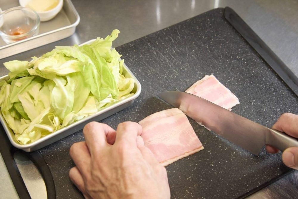 ヱビスビールに合うつまみ「あたおかベーコンキャベツバター」