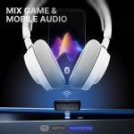 2.4GHz超低遅延ワイヤレスとBluetoothの同時接続・同時再⽣が可能