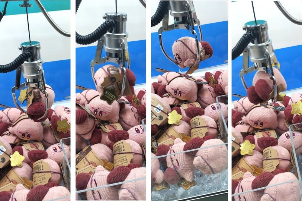 掴んで持ち上げるけど落下しちゃう