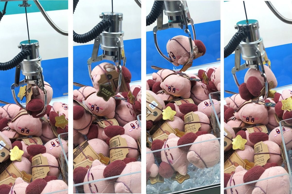 掴んで持ち上げるけど落下しちゃう