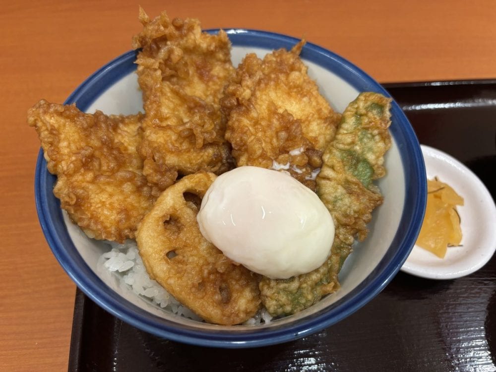 天丼てんや　たれづけ親子鶏天丼（みそ汁付）