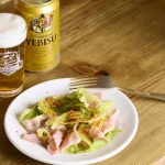 ヱビスビールに合うつまみ「あたおかベーコンキャベツバター」