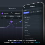 各ゲームや⾳楽などに最適なプリセットを選択可能