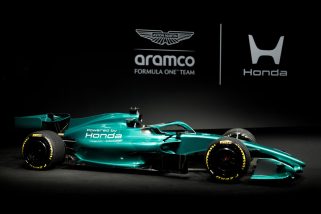 【世界初公開】ホンダF1復帰! アストンマーティンとの新車がお披露目。電動出力3倍の怪物PUと、決意の「Hマーク」…5年ぶりの再挑戦がいよいよ始動