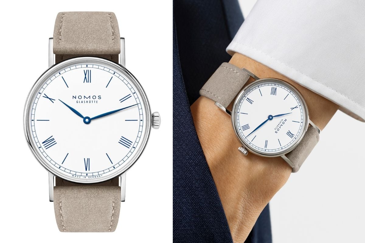 ノモス グラスヒュッテ「ラドウィッグ 33 DUO AOYAGI」¥281,600/手巻/32.8mm径/パワーリザーブ約53時間/5気圧防水/日本限定50本