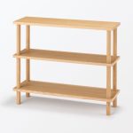 無印良品「手軽に組み立てられる木製シェルフ棚3段 オーク材突板」¥14,900
