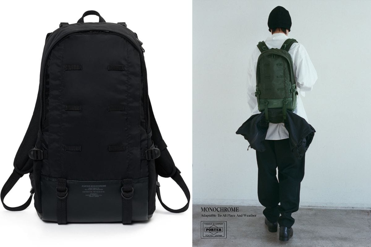 PORTER「MONOCHROME デイパック」¥121,000/2色展開