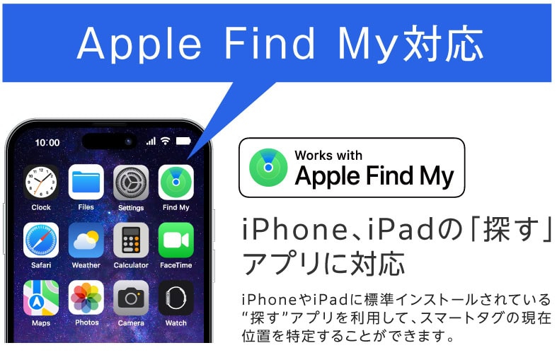 世界中のAppleデバイスで構成される“Apple Find My ネットワーク”を利用してスマートタグを追跡