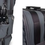 側面には収納式ボトルポケットや小物用ファスナーポケットを装備