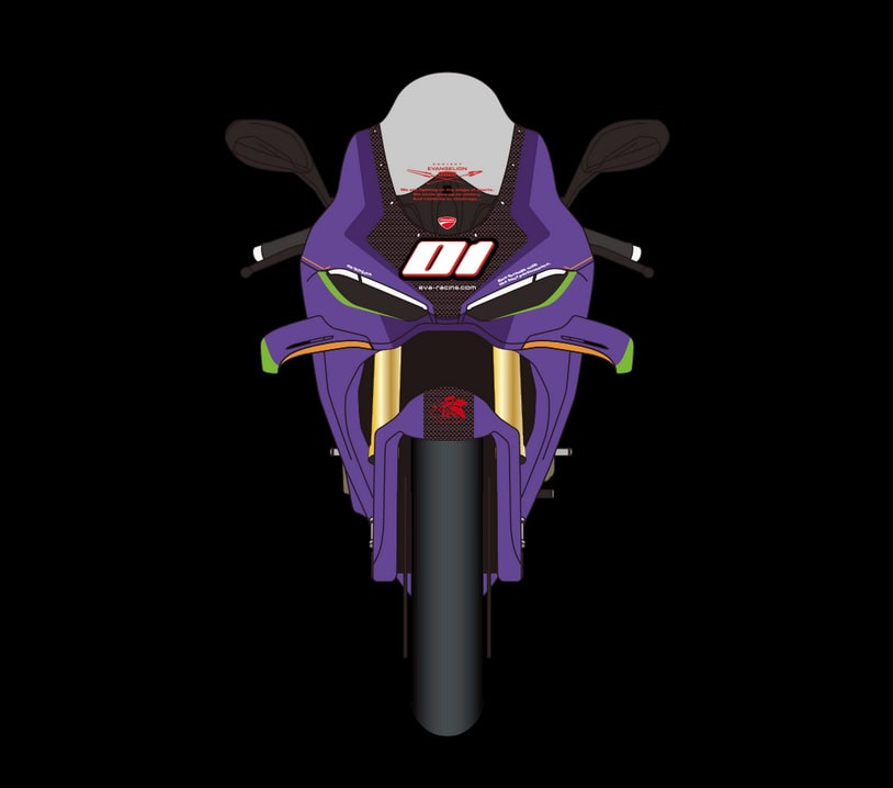 「エヴァRT初号機パニガーレV4」のフロントビュー