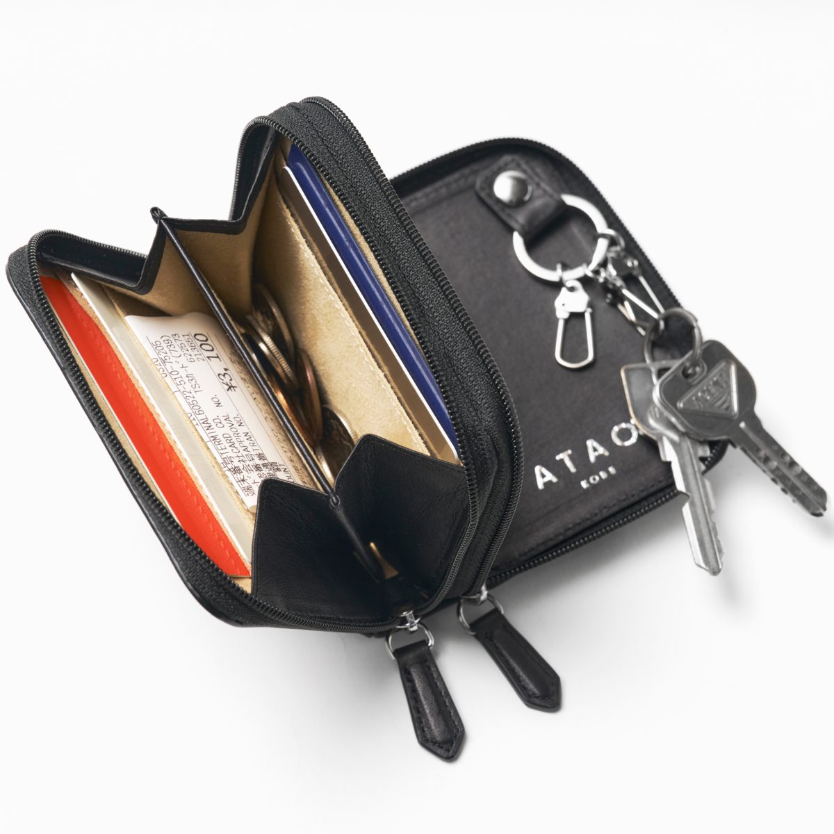 ATAOのキーリング付き財布