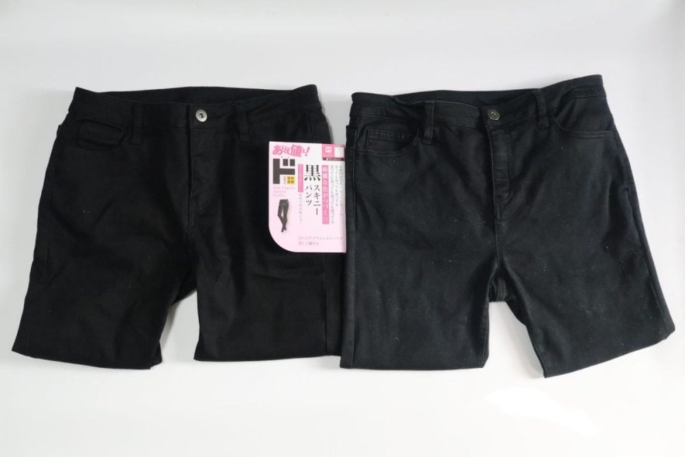 99回洗濯したものと新品比較