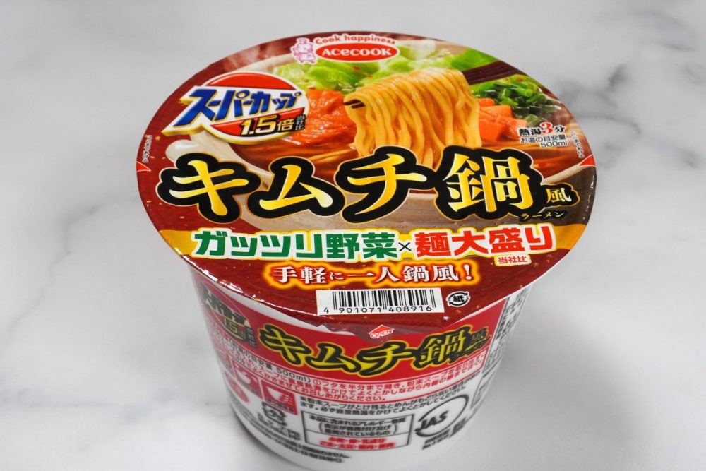 エースコック スーパーカップ1.5倍　キムチ鍋風ラーメン