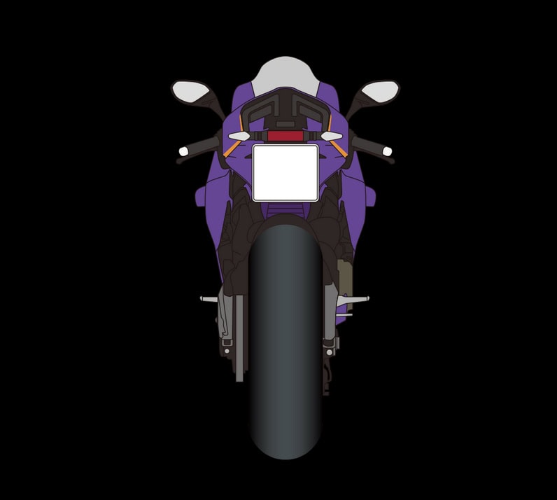 「エヴァRT初号機パニガーレV4」のリヤビュー