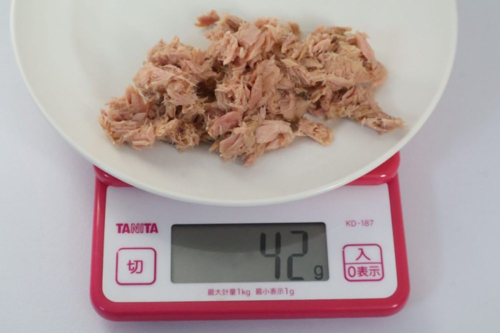 缶のツナの内容量は42g