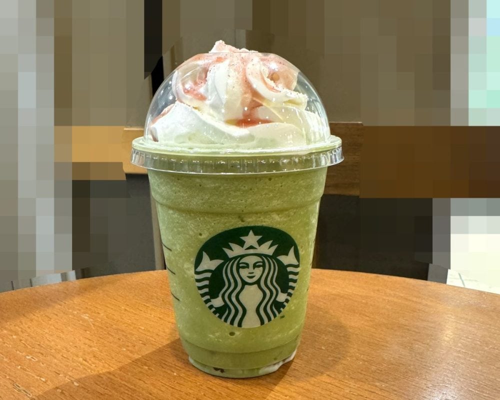 スターバックスコーヒー「抹茶と桜わらびもち フラペチーノ」