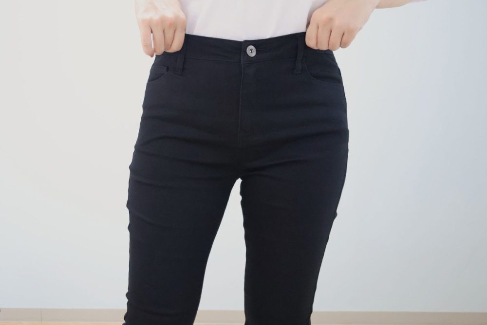 フィットしてスリムに見えるが着心地が良い