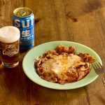 「サントリー生ビール」に合う肉つまみ「チーズポークチャップサイドダウン」