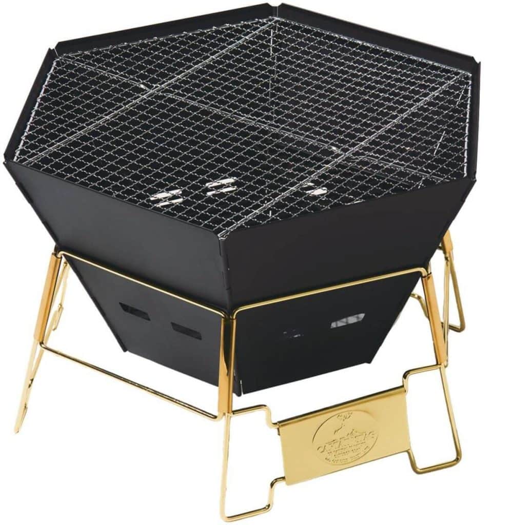 キャプテンスタッグ　CSG ヘキサ ステンレス ファイアグリル 金鹿トングセット