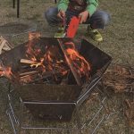 安定感があり、薪がこぼれないから、子どもの焚き火デビューにぴったり