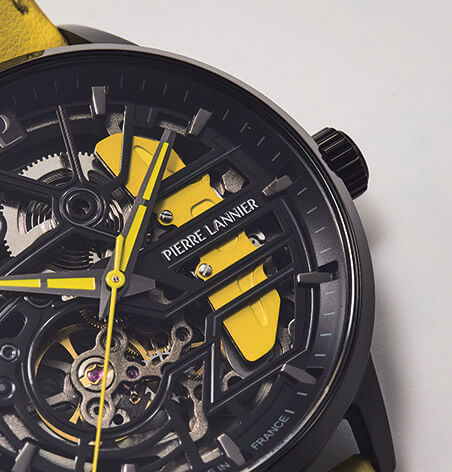 ピエール・ラニエ パドック 「単にスケルトン化しただけでなく、ブレーキキャリパーやホイールを思わせる立体感のあるデザインを採用」