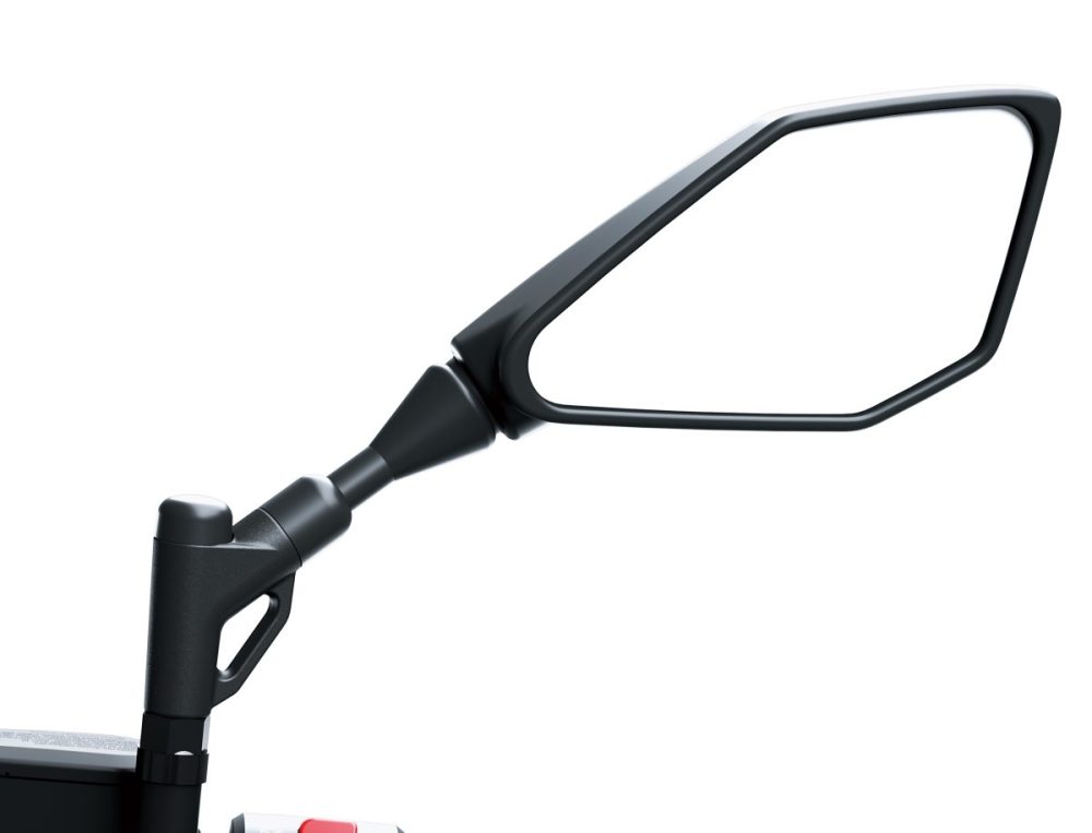 振動と抑えて後方視認性をアップさせたミラーステー