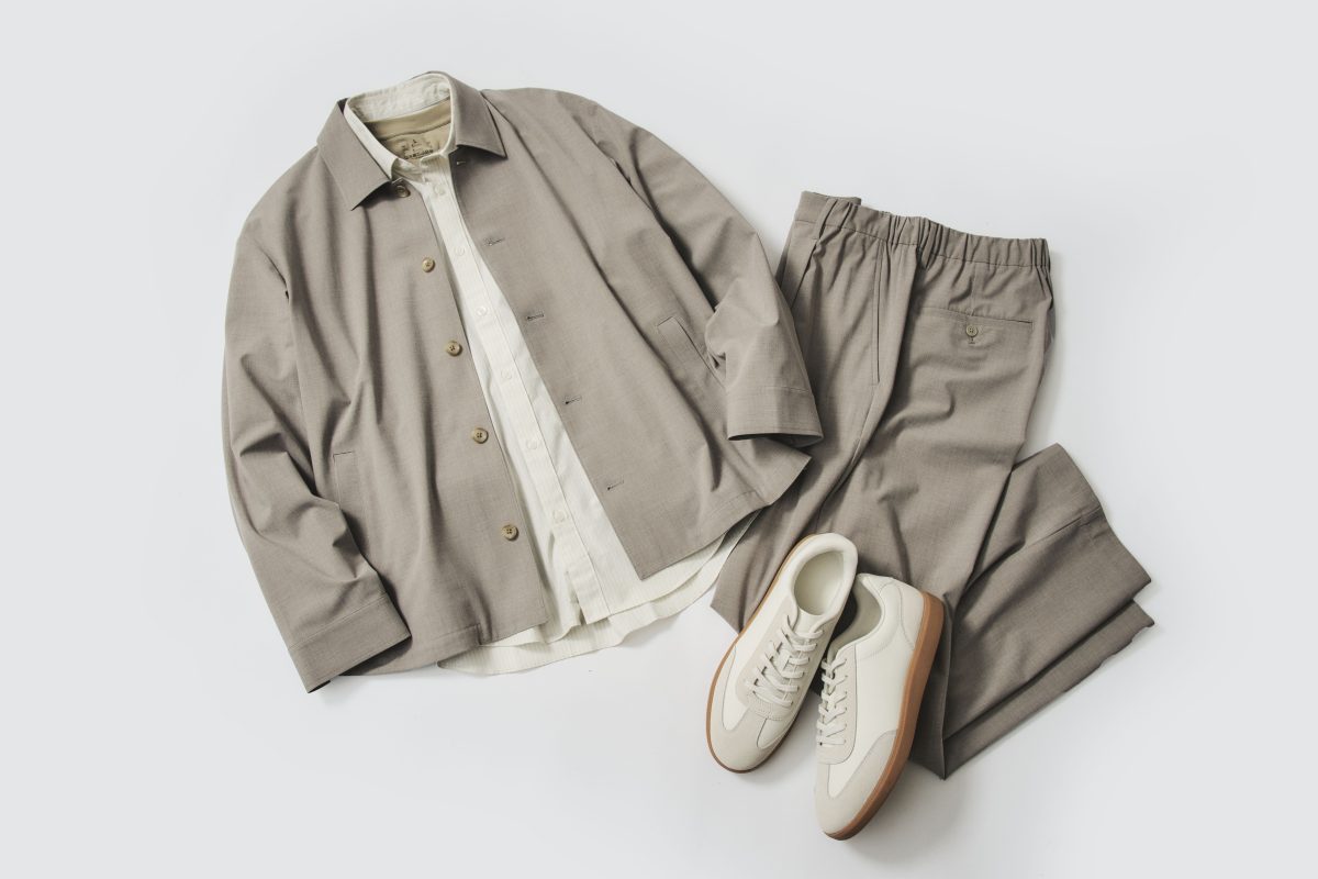 暖かくなってきたら明るめのシャツをレイヤードして春っぽいコーディネートに